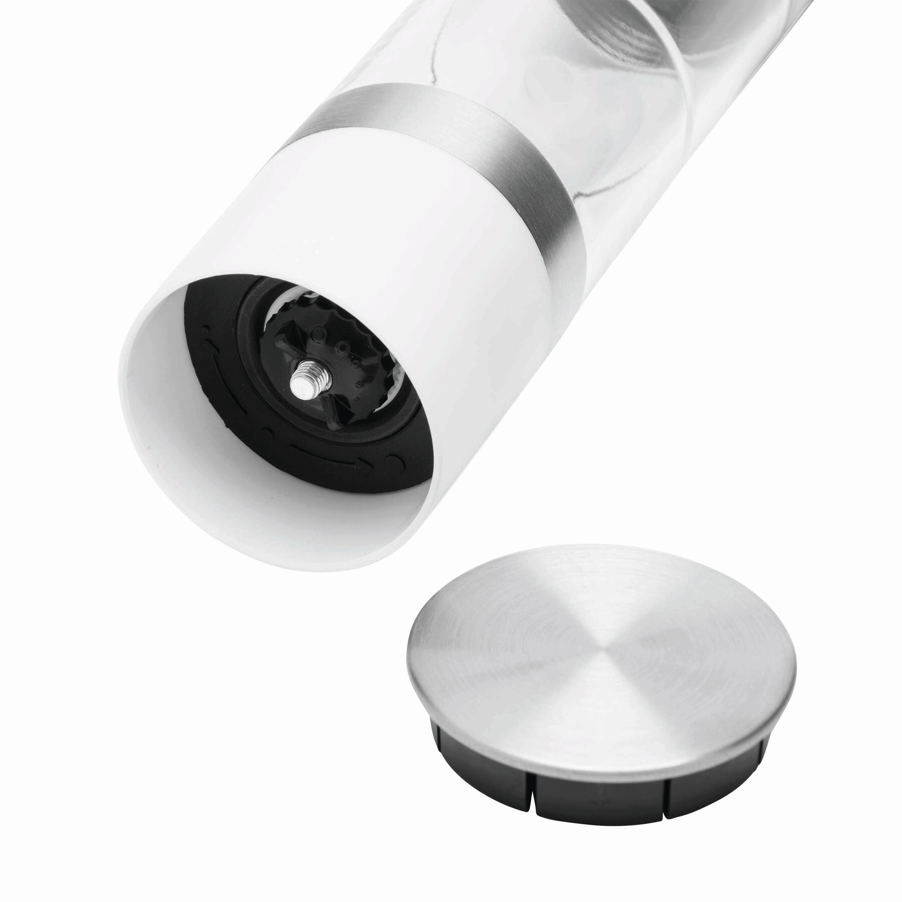 Salz- und Pfeffermühle BOTH TOGETHER, schwarz, silber, weiß