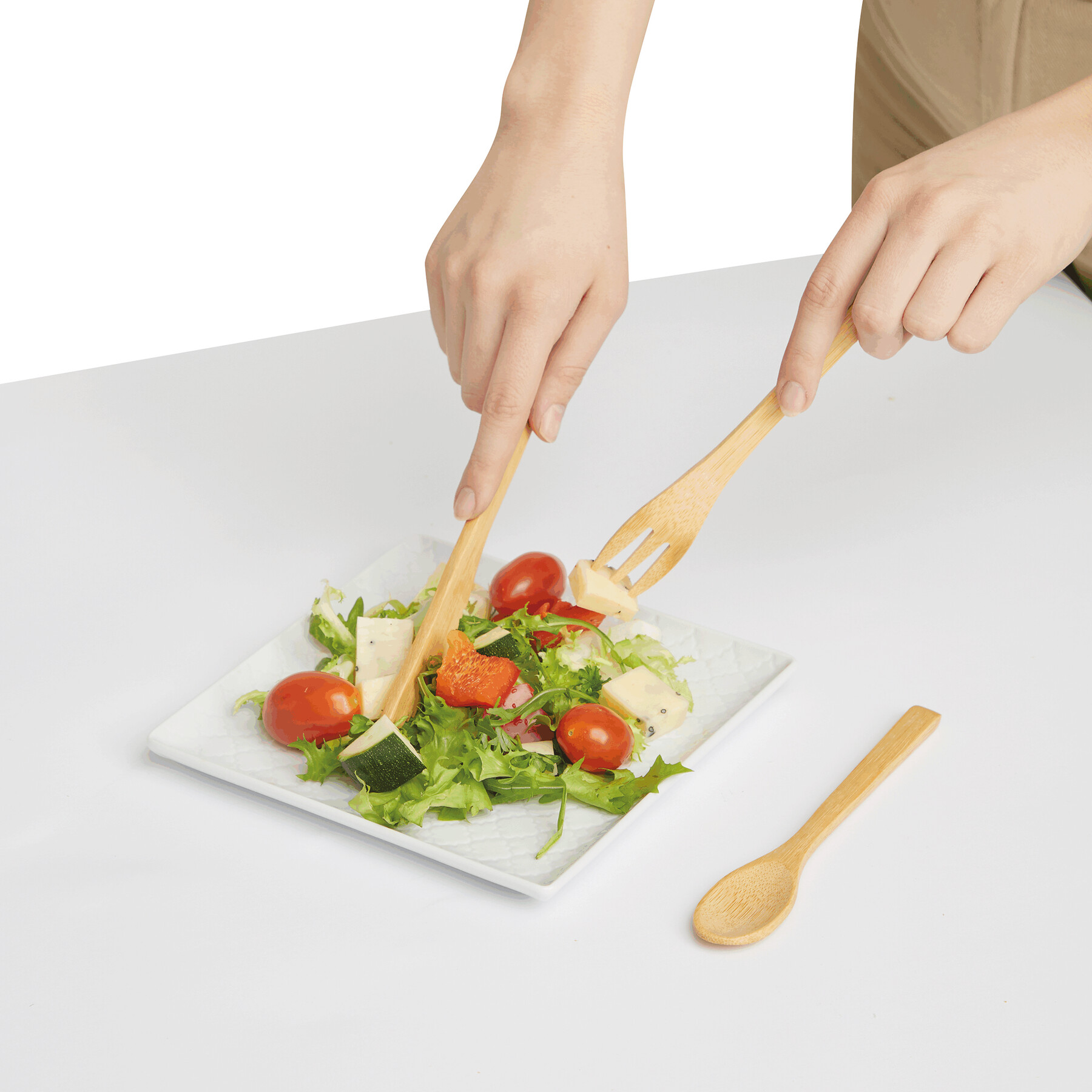 Bambus Besteckset NATURAL TRIP, braun