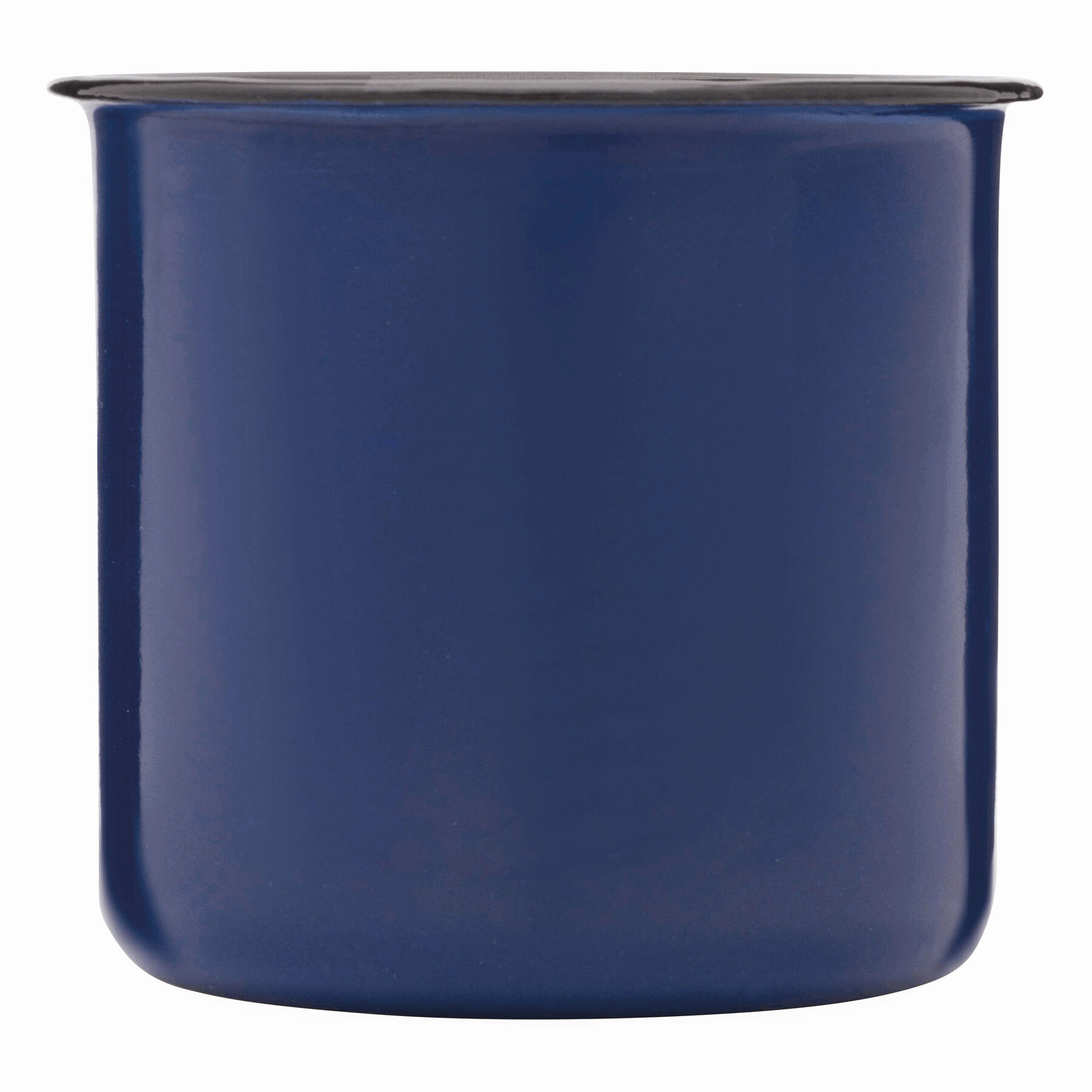 Emaille Becher RETRO CUP, blau, weiß