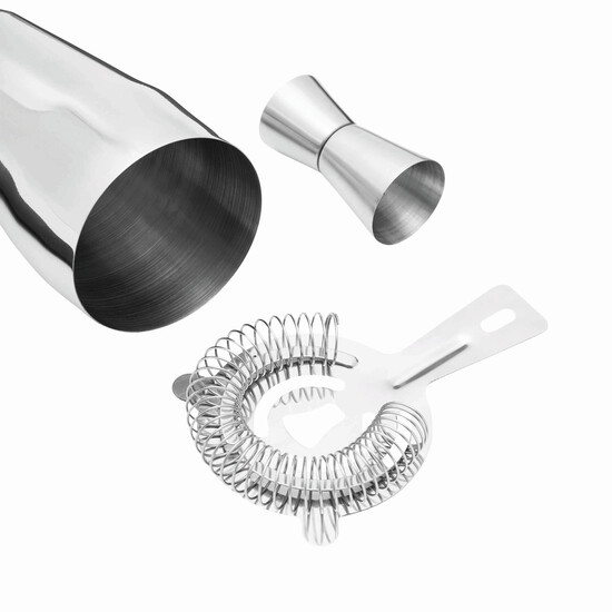 Edelstahl-Cocktailshaker-Set BARKEEPER, silber