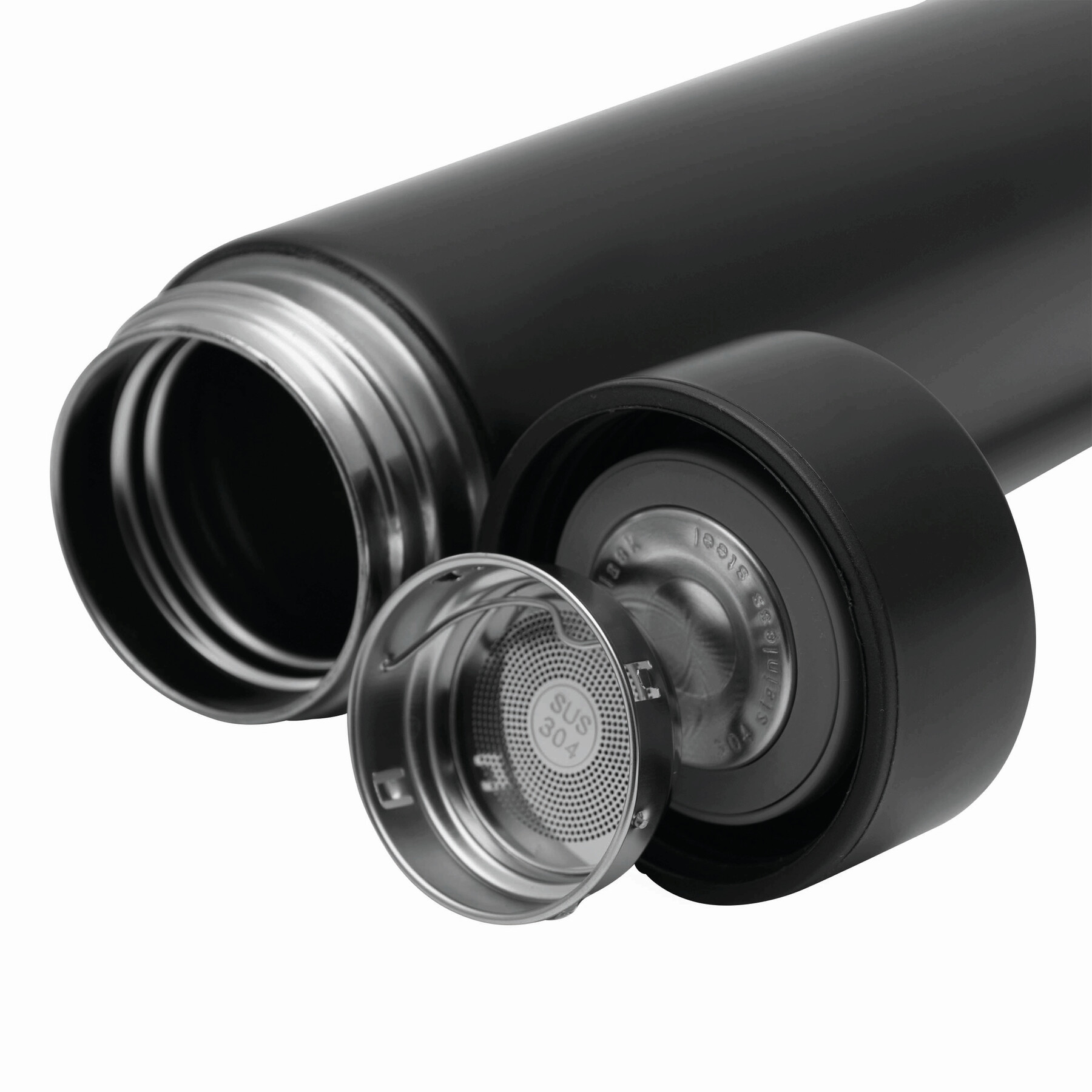 Vakuum-Isolierkanne EXQUISITE, doppelwandig, schwarz