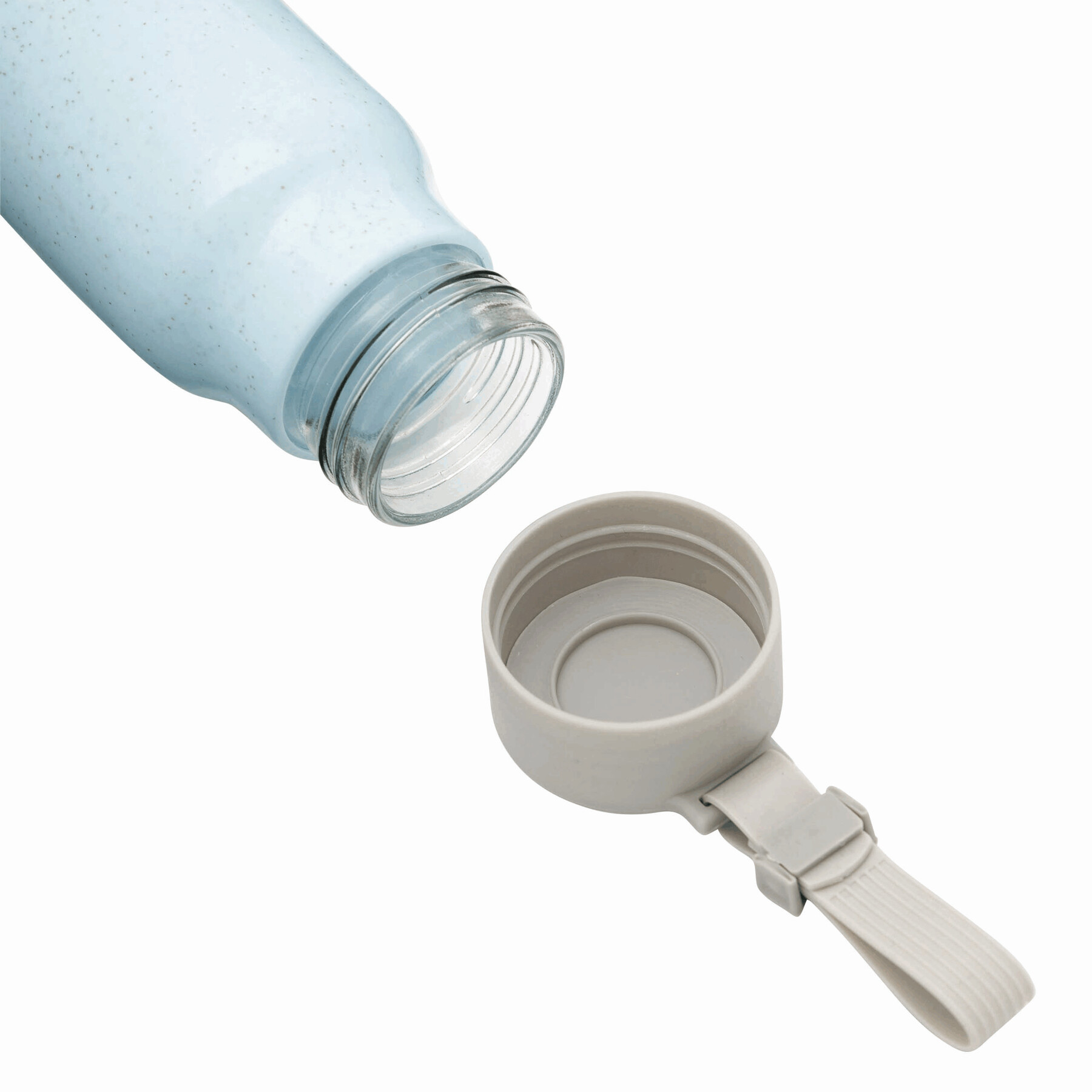 Glas-Trinkflasche ECO DRINK mit Ummantelung, blau