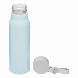 Glas-Trinkflasche ECO DRINK mit Ummantelung, blau