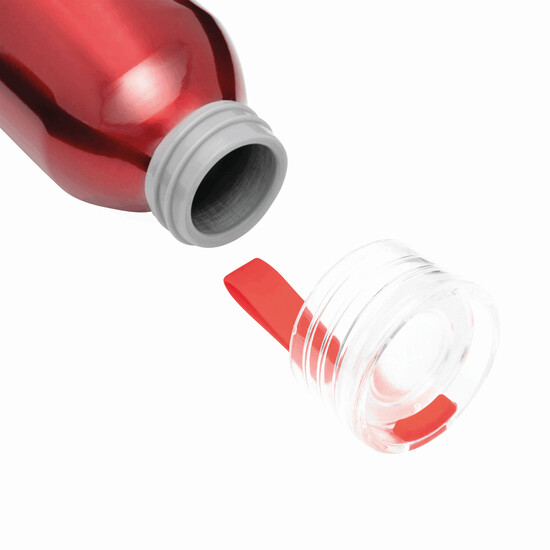 Aluminium Trinkflasche LOOPED, rot
