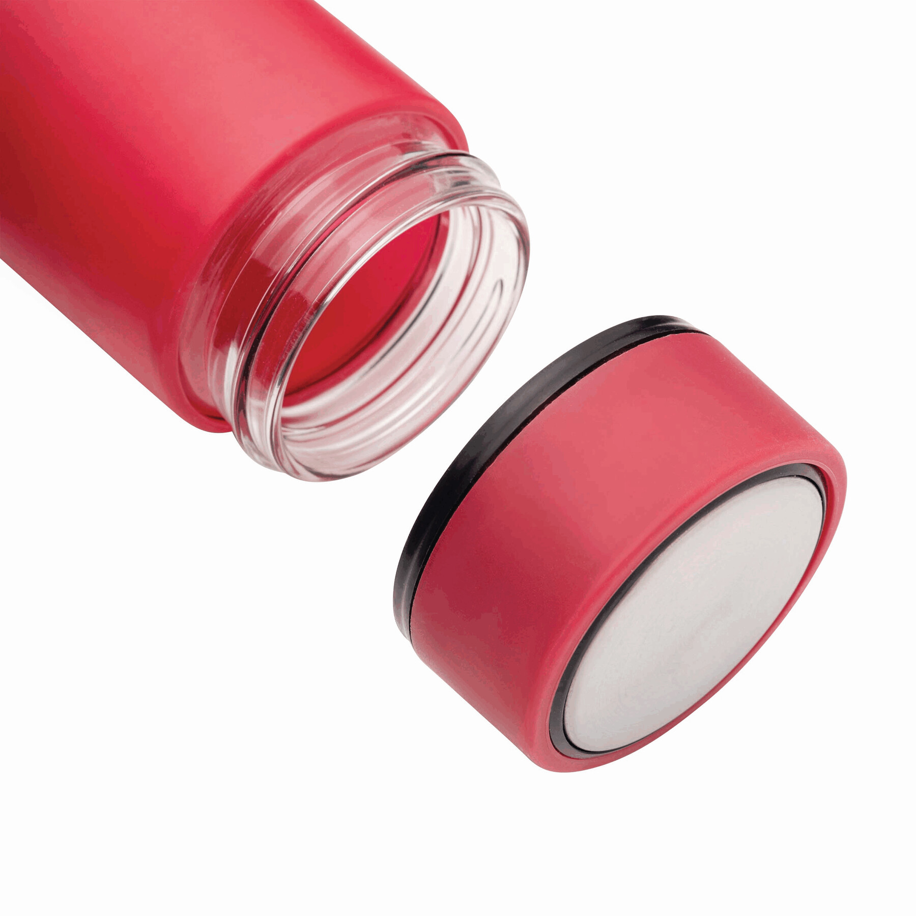 Glas-Trinkflasche ELEGANT DRINK, magenta