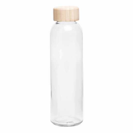 Glas-Flasche DEEPLY, braun, transparent