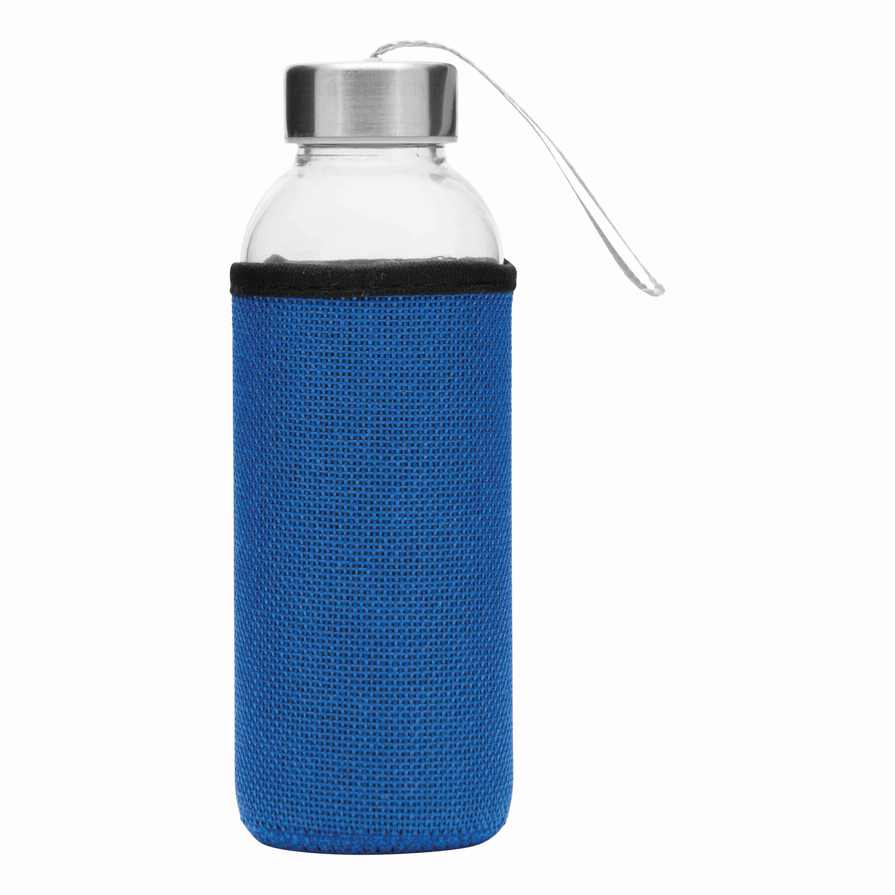 Glas-Trinkflasche TAKE JUTY, blau