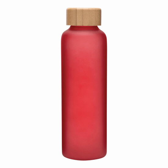 Glas-Flasche TAKE FROSTY, rot