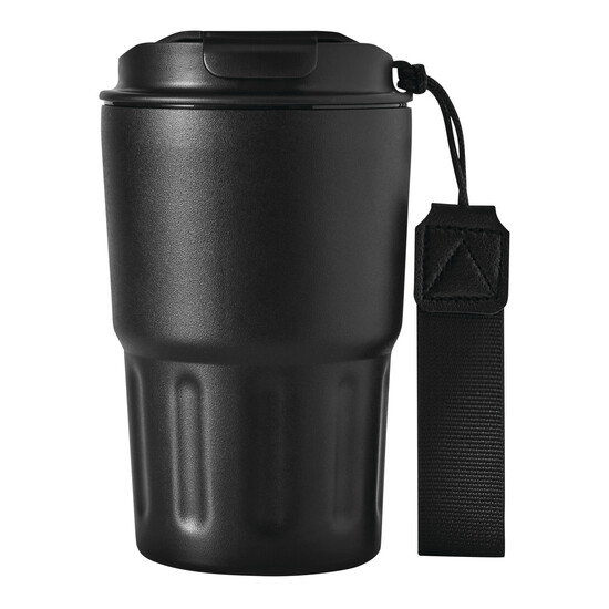Vakuum-Trinkbecher TRAVEL MUG, schwarz