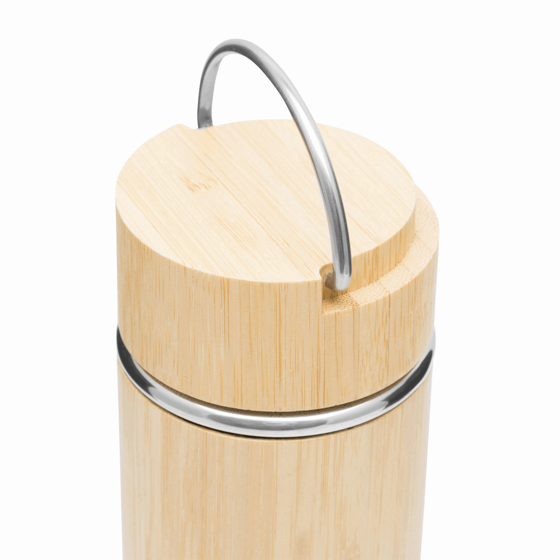 Isolierflasche BAMBOO HOT, braun, silber