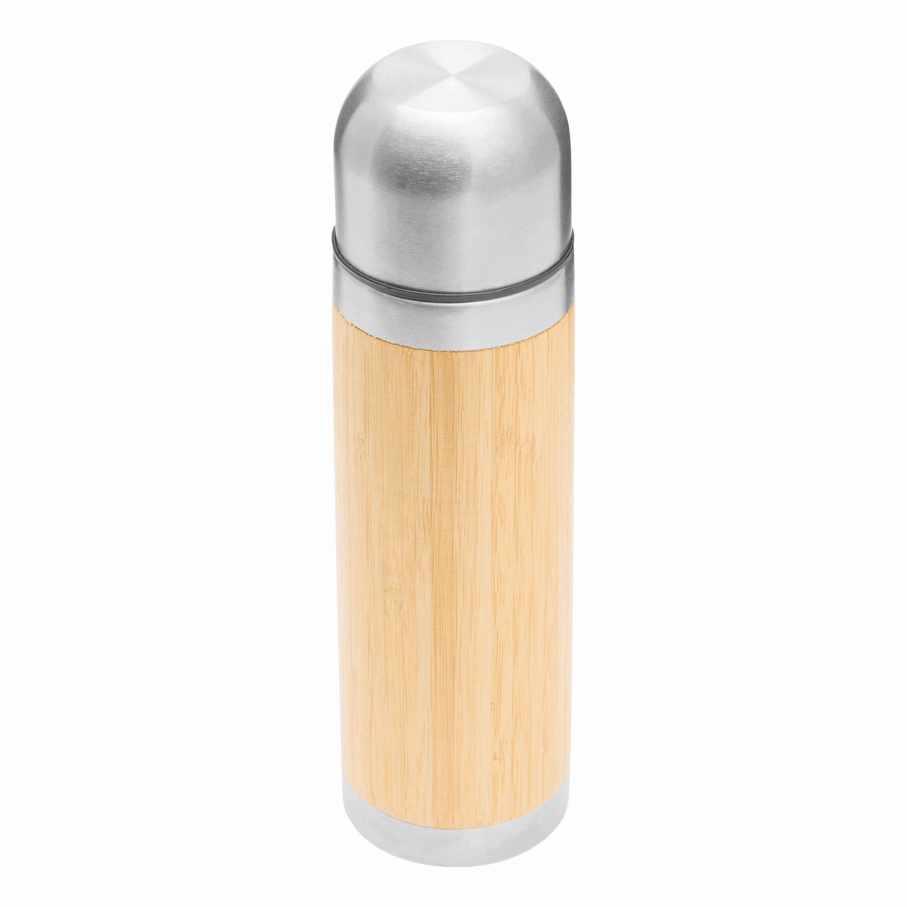Vakuum-Isolierkanne BAMBOO SPACE, braun, silber