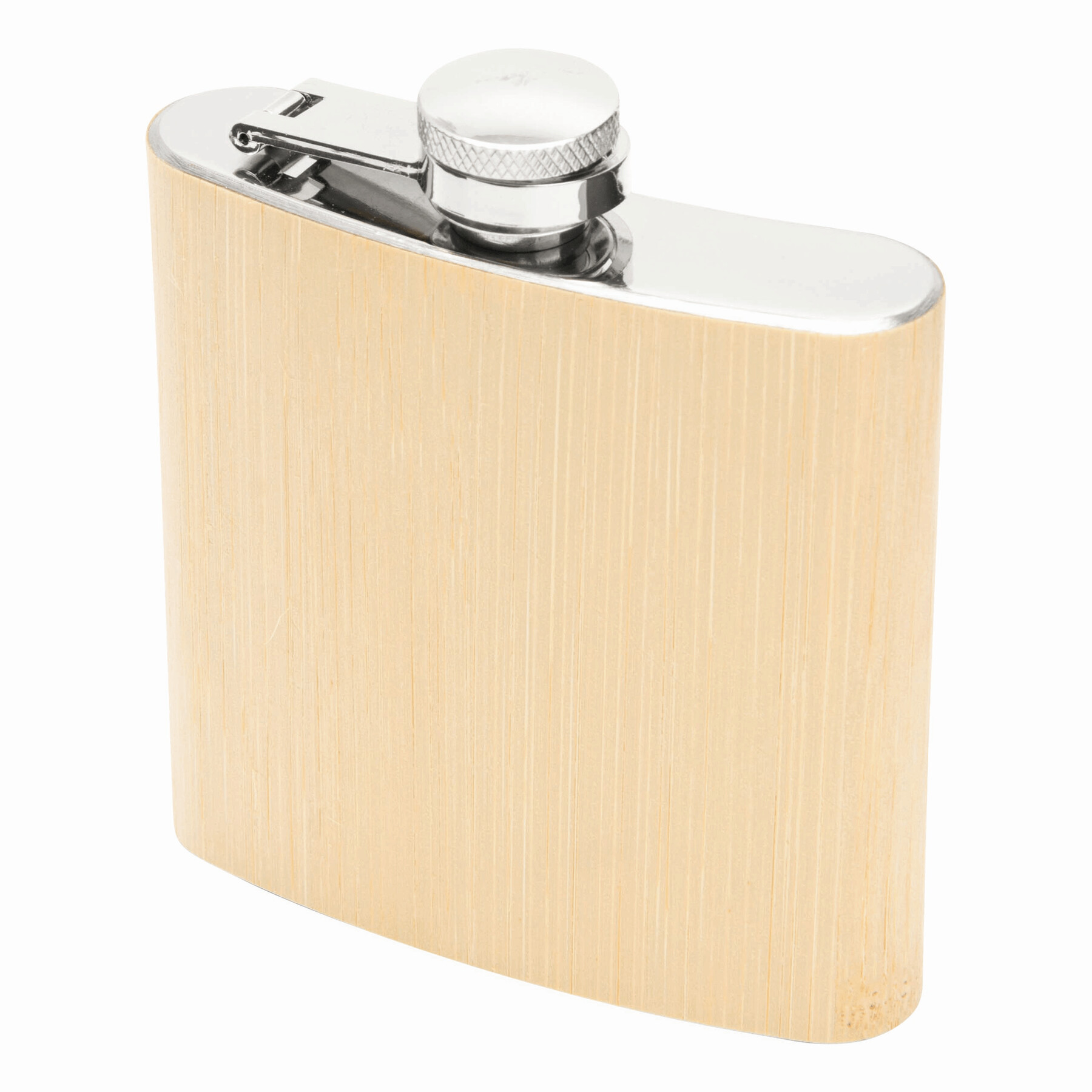 Flachmann BAMBOO STYLE, braun, silber