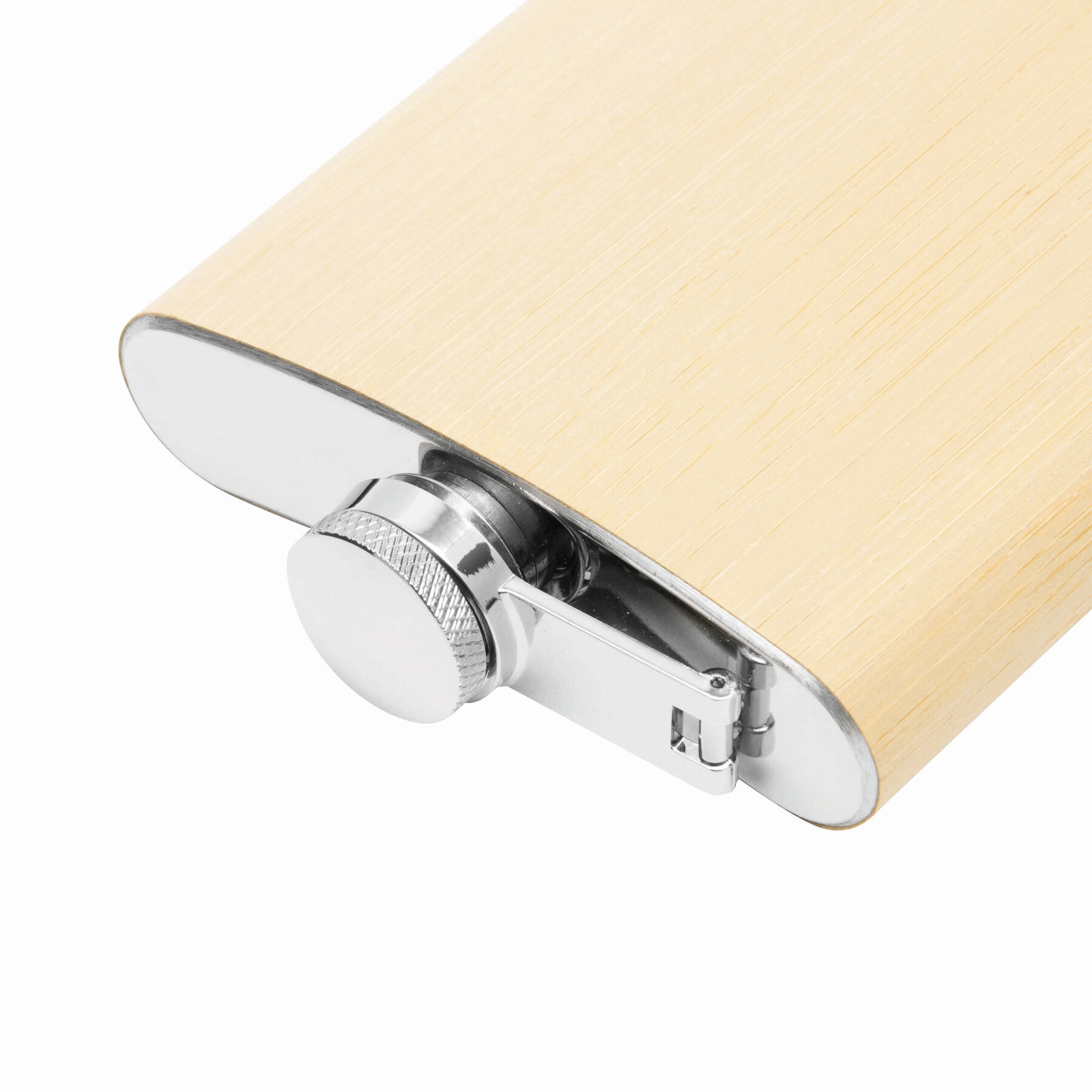 Flachmann BAMBOO STYLE, braun, silber