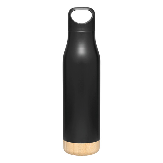 Vakuum-Trinkflasche BAMBOO LEGEND, schwarz