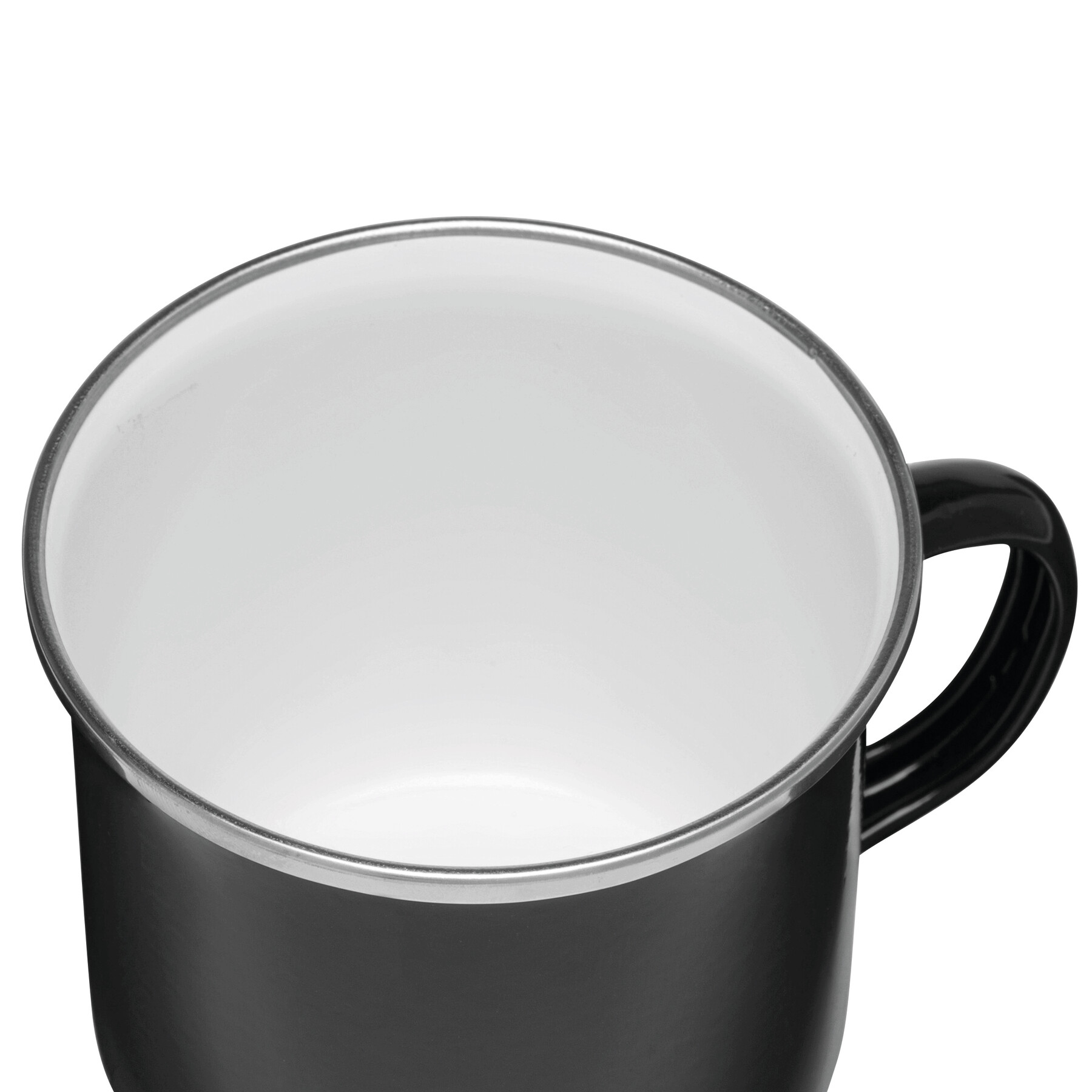 Emaille-Trinkbecher VINTAGE CUP, schwarz
