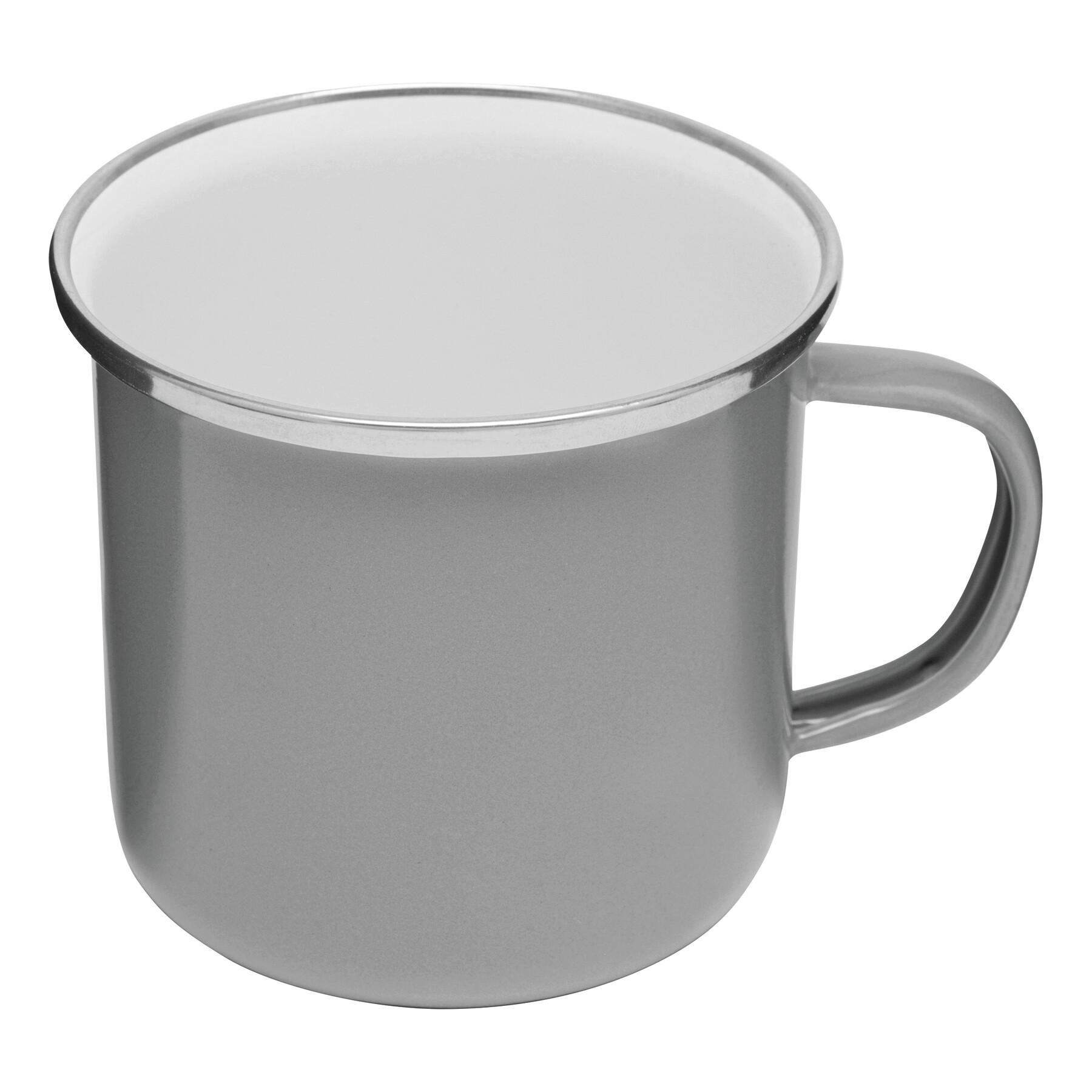Emaille-Trinkbecher VINTAGE CUP, grau