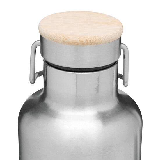 Vakuum-Isolierflasche JUMBO MILITARY, silber