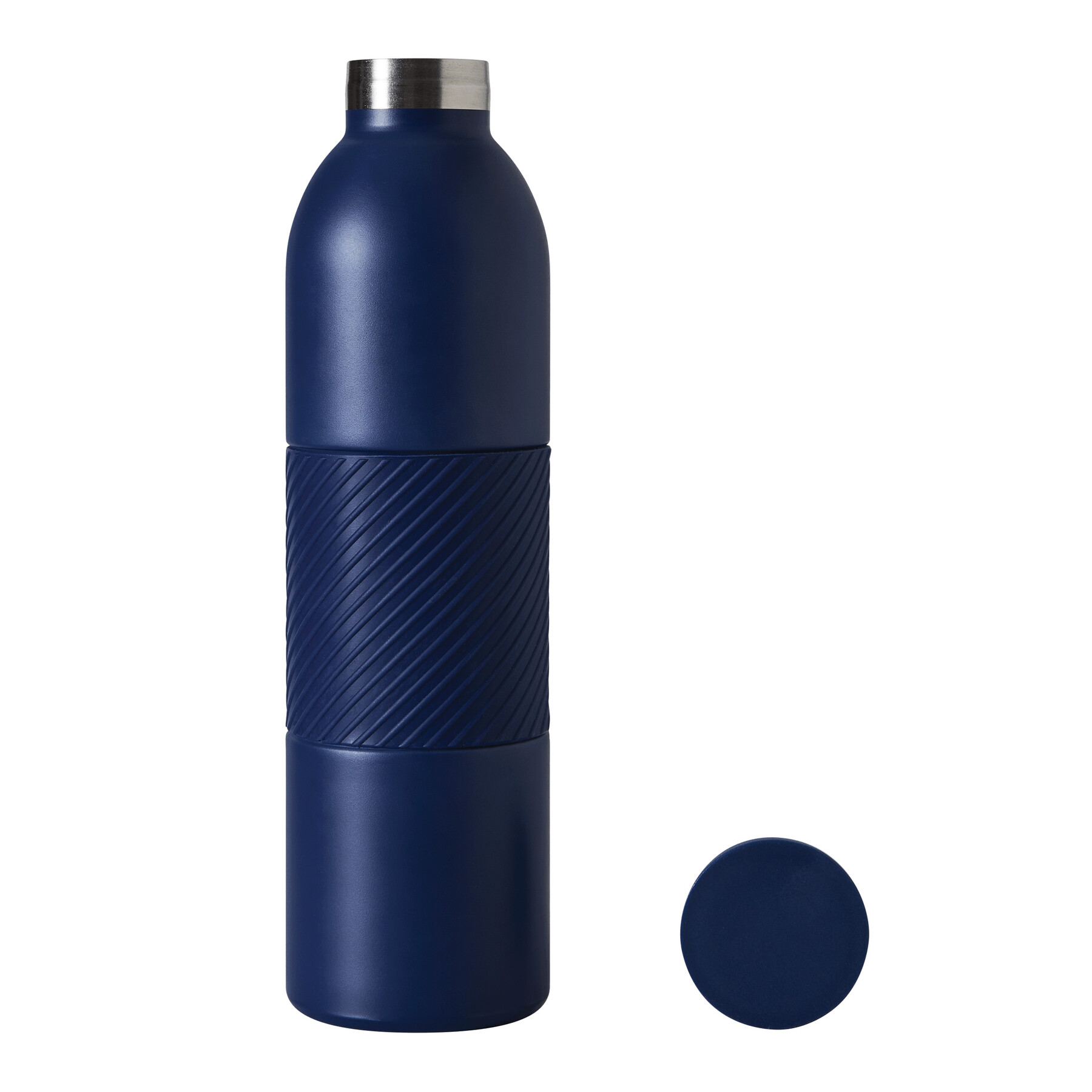 Vakuum-Isolierflasche VACUGRIP, marineblau