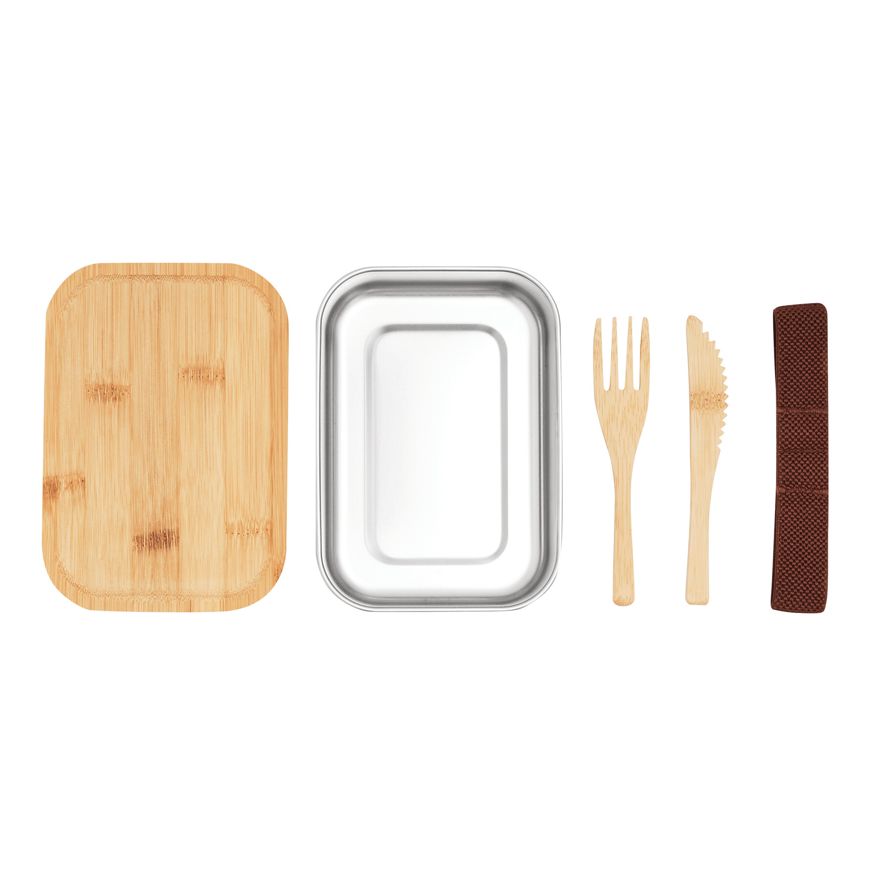 Lunchbox ECO TASTE, braun, silber