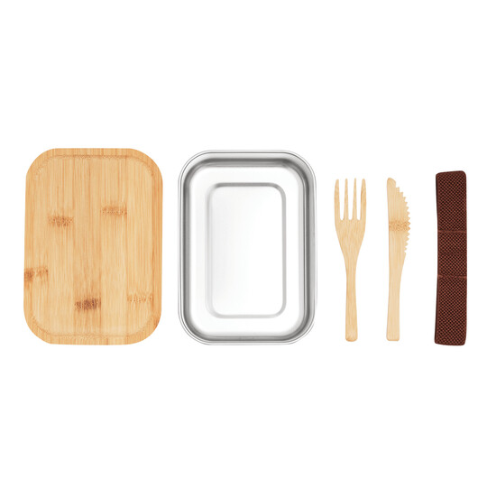 Lunchbox ECO TASTE, braun, silber