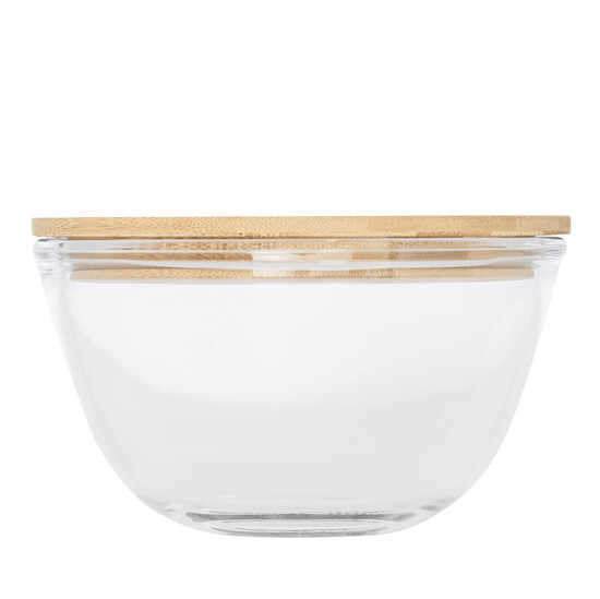 Glasschüssel FRESH LUNCH, braun, transparent