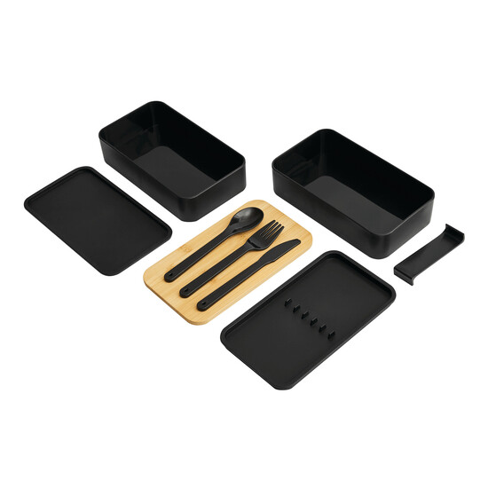 Lunchbox DOUBLE LEVEL, schwarz