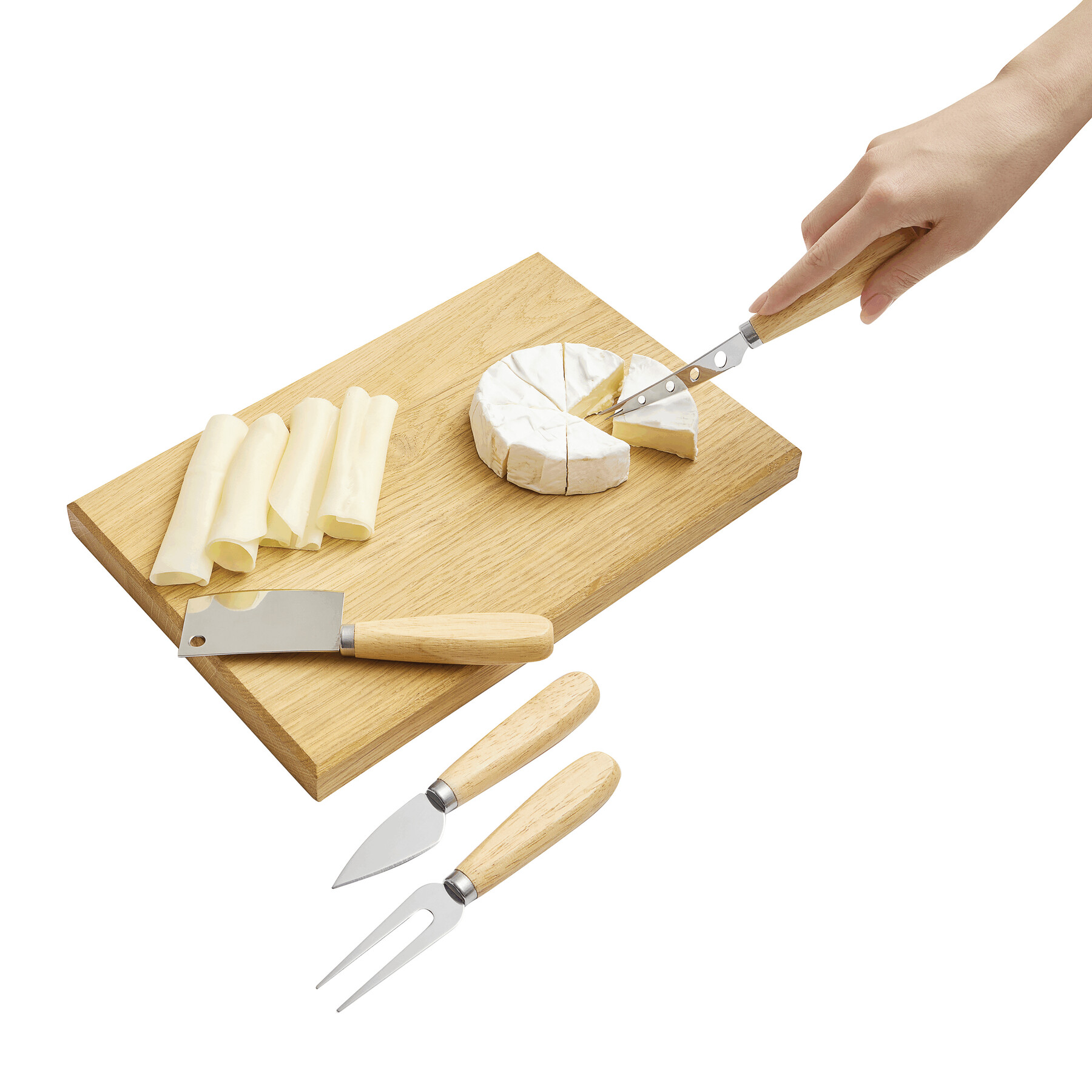 Käseset ELEGANCE, braun, silber