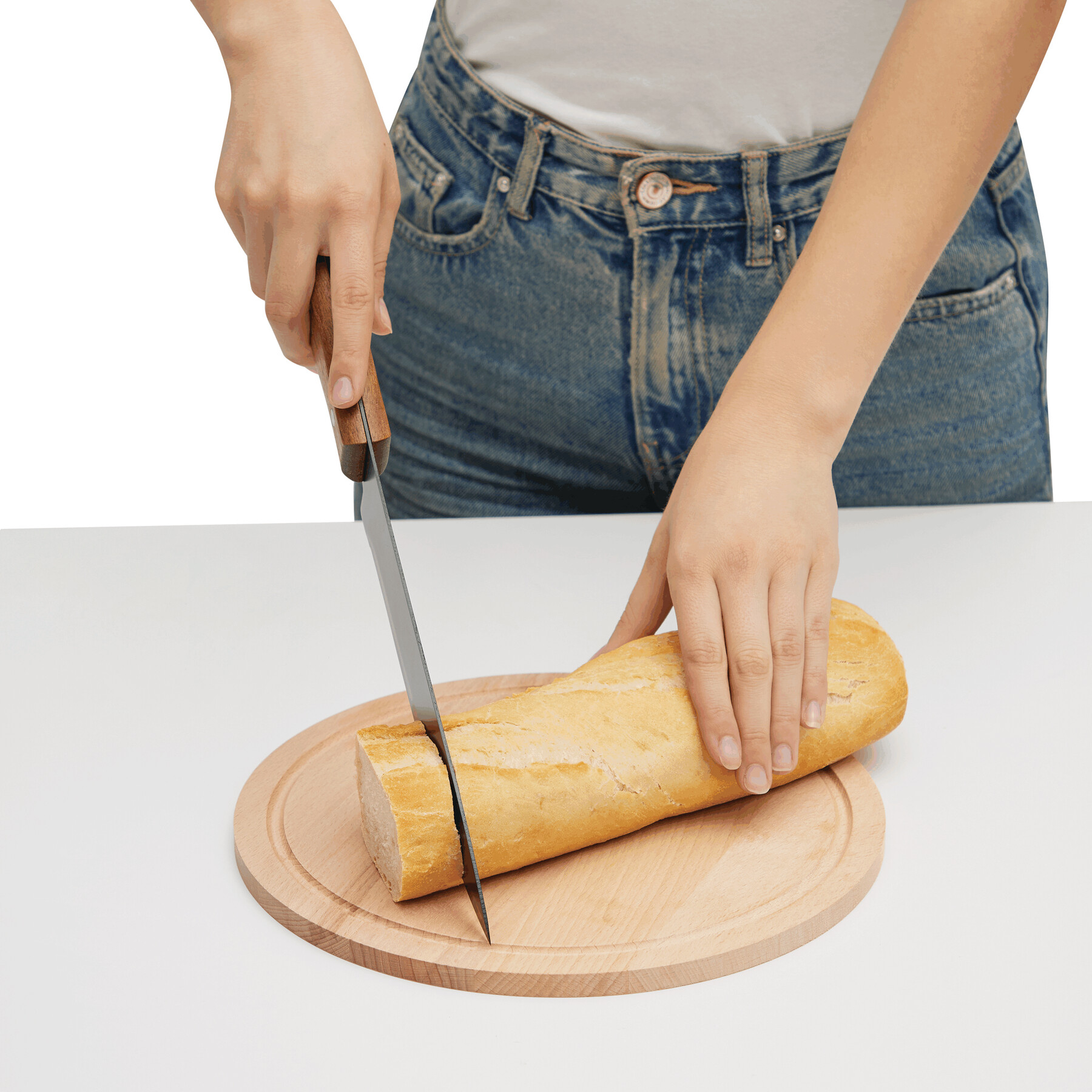 Schneidebrett WOODEN CIRCLE, braun