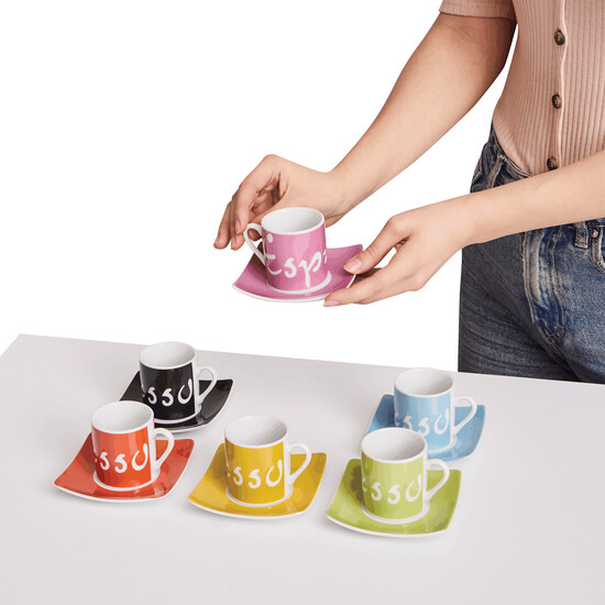 Espressotassen-Set LA DOLCE VITA, bunt