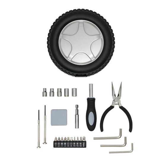 Werkzeug-Set COMPACTY, schwarz, silber