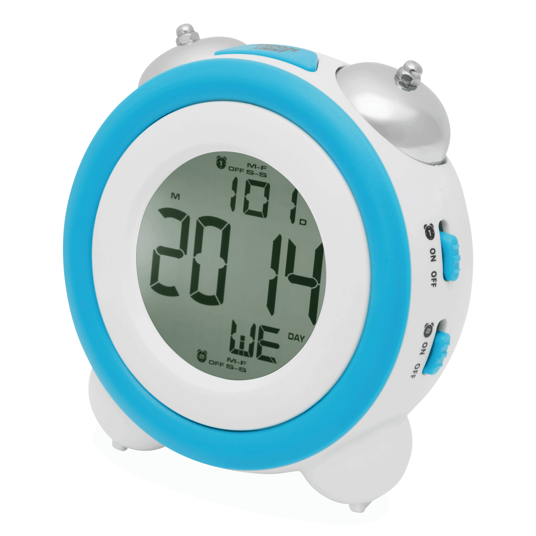 Wecker MODERN RETRO, blau, weiß