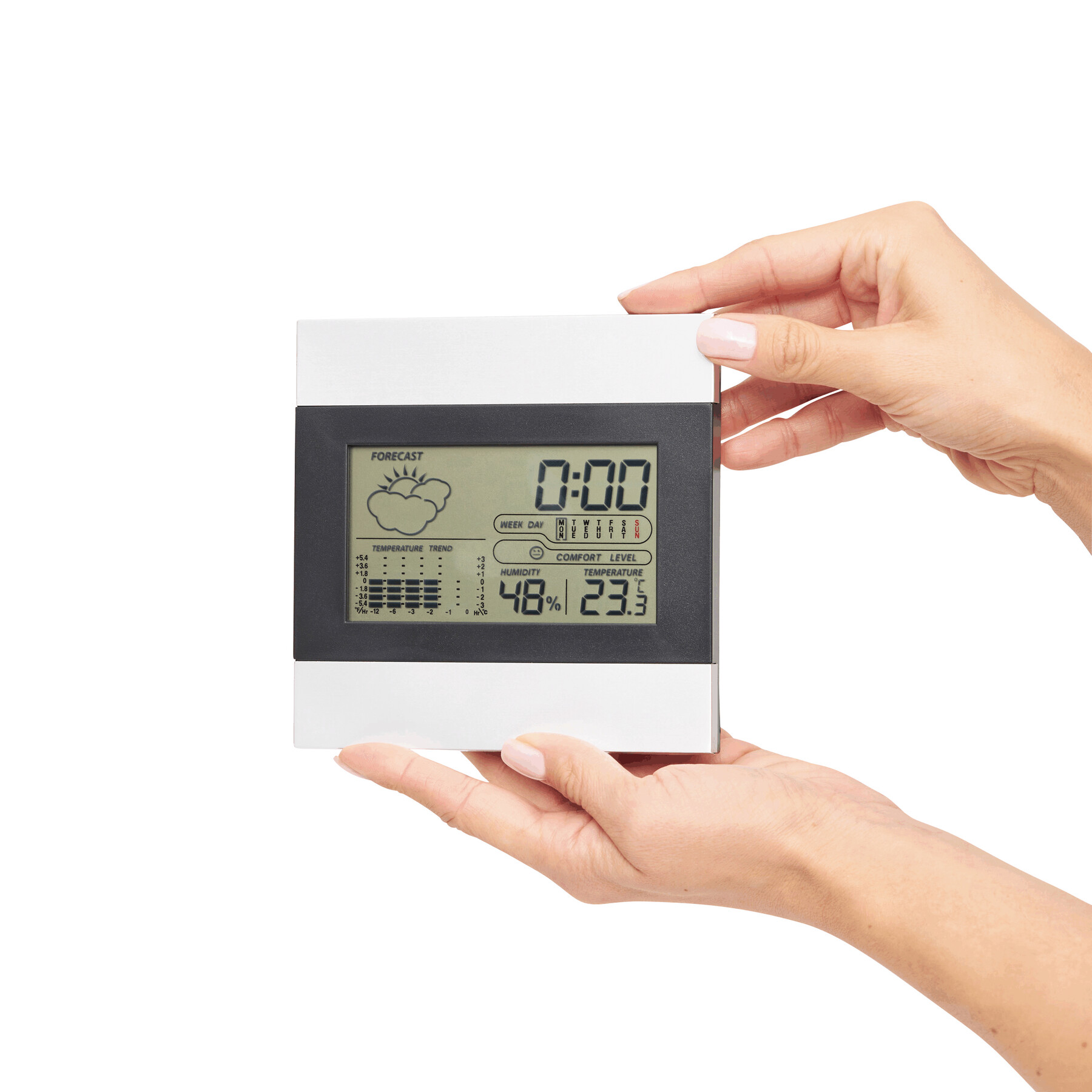 Wetterstation SHINY DAY, schwarz, silber