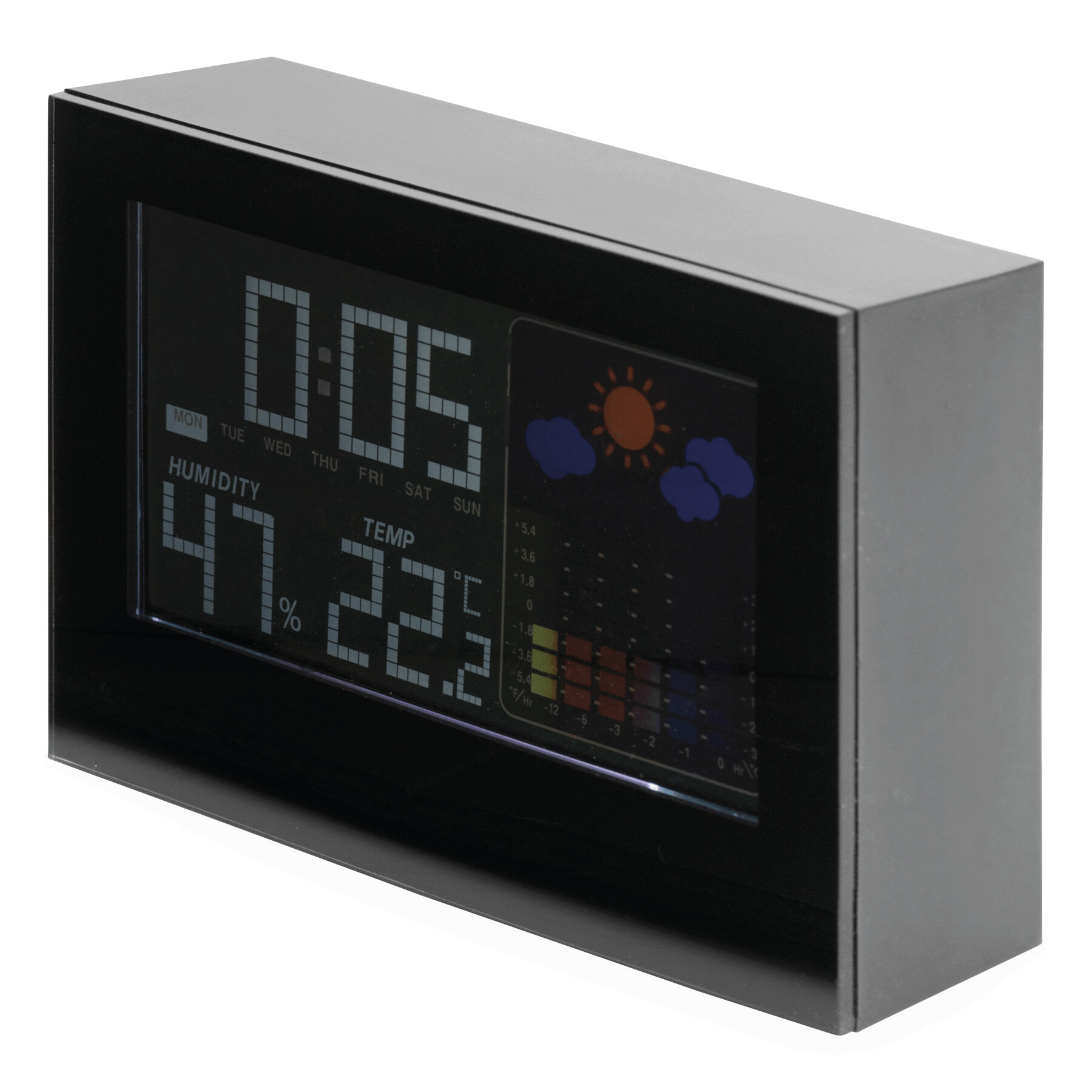 Tischuhr COLOUR, schwarz