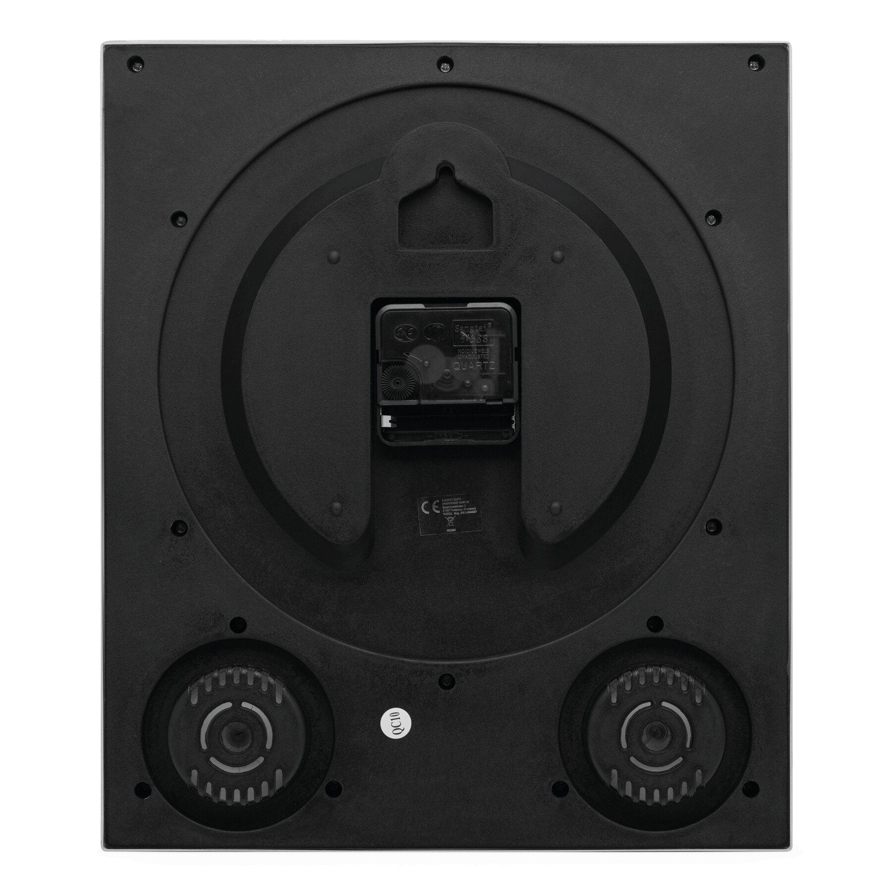 Rechteckige Wanduhr SATURN, silber