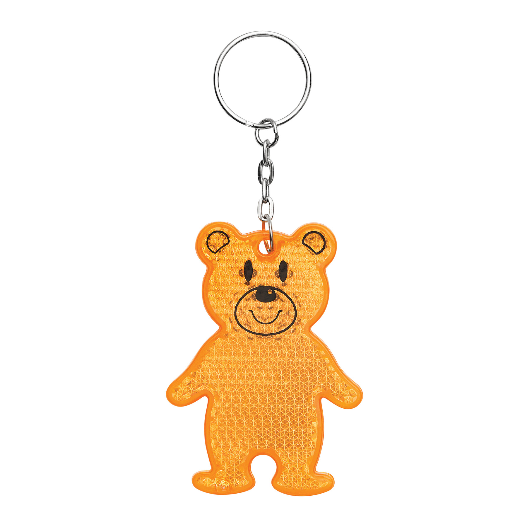 Reflektierender Schlüsselanhänger TEDDY, orange