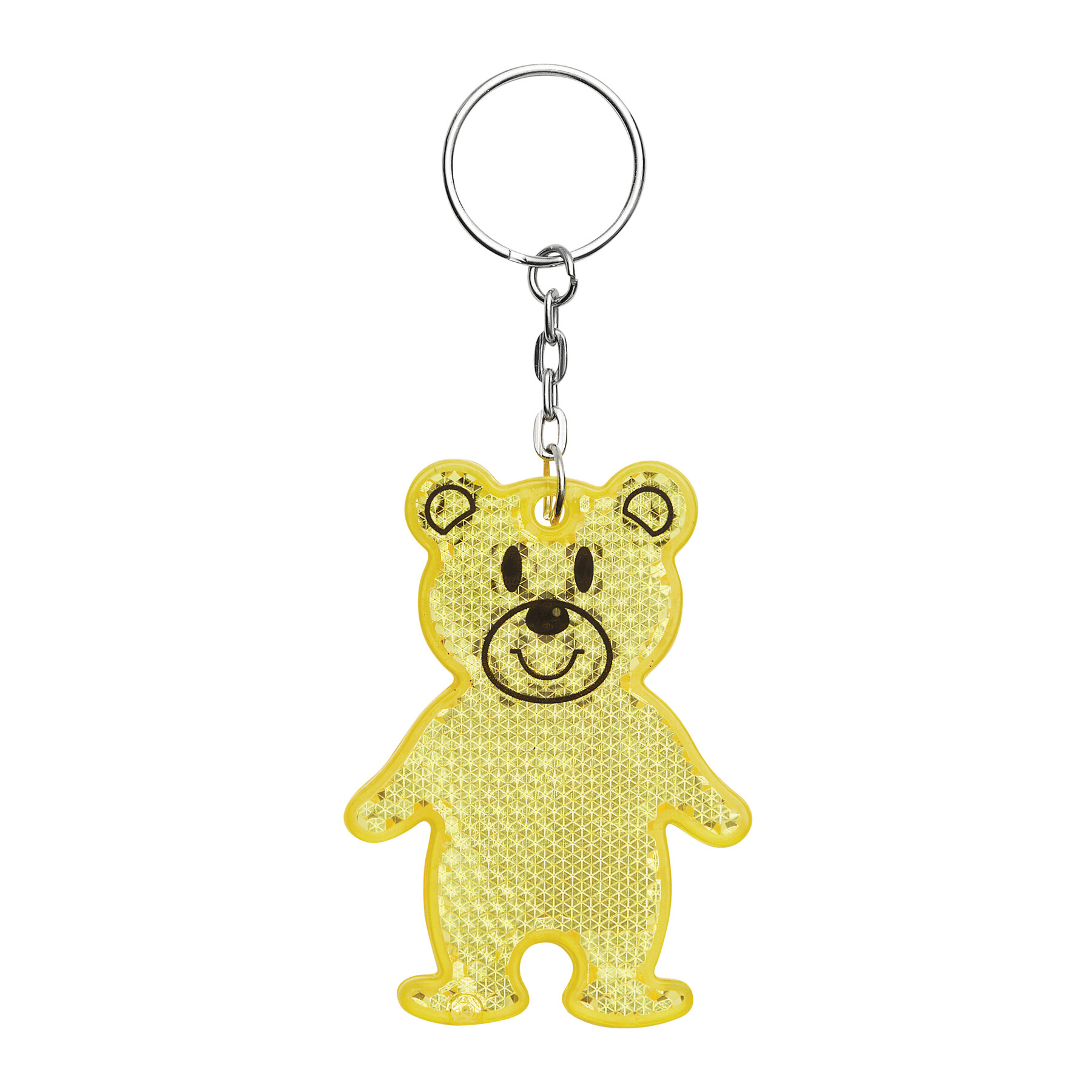 Reflektierender Schlüsselanhänger TEDDY, gelb