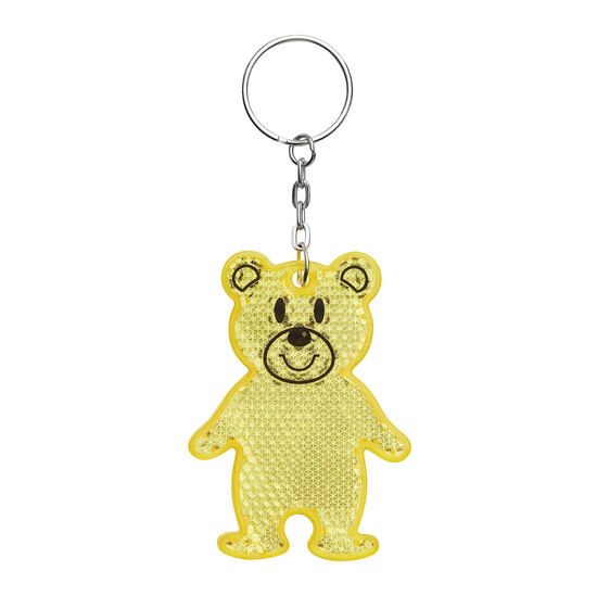 Reflektierender Schlüsselanhänger TEDDY, gelb