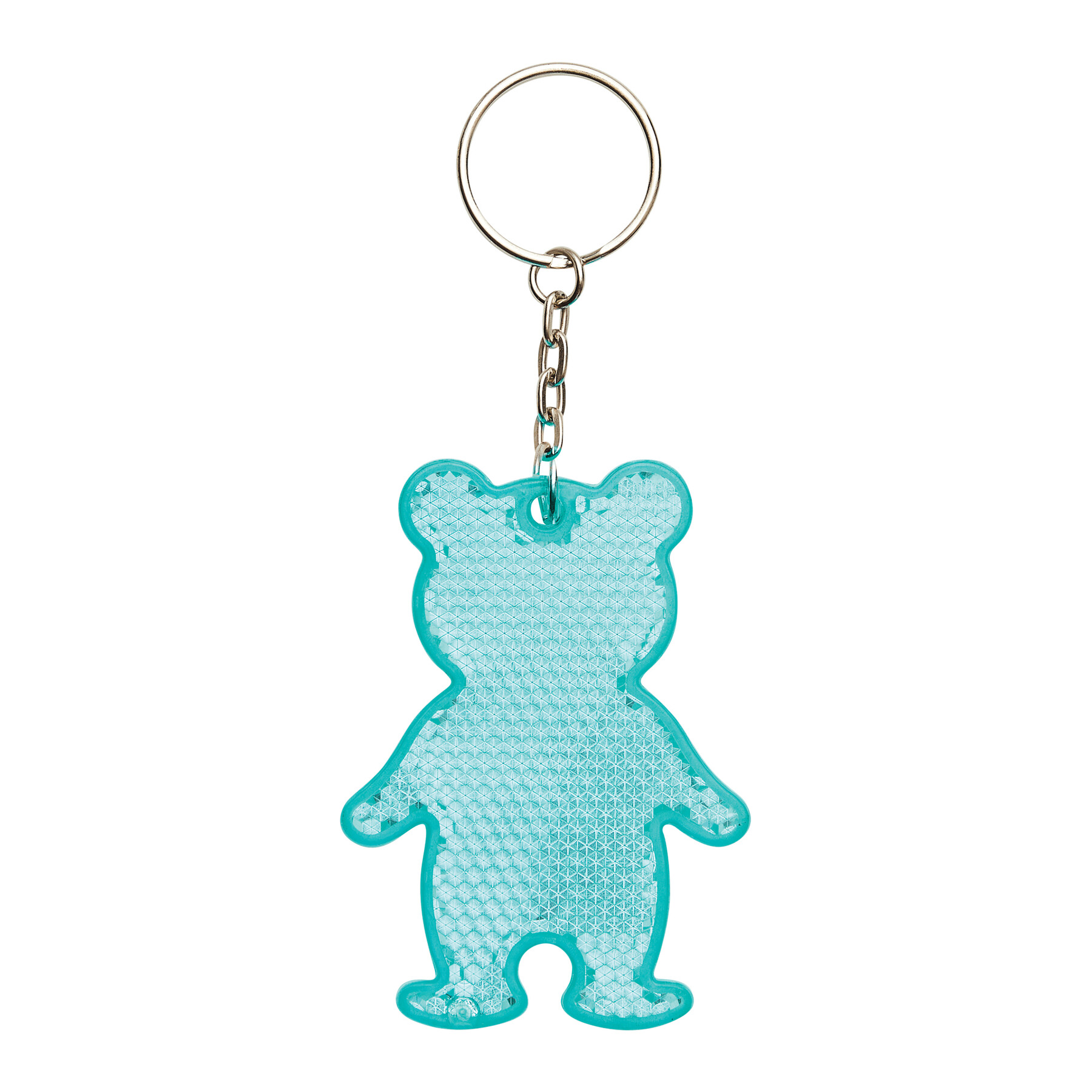 Reflektierender Schlüsselanhänger TEDDY, türkis