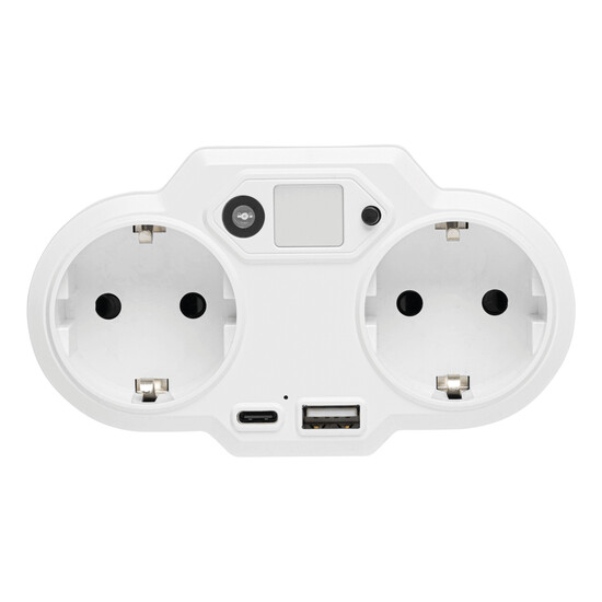 USB-Adapter-Stecker-Netzteil mit Nachtlicht ENDLESS POWER NIGHT, weiß