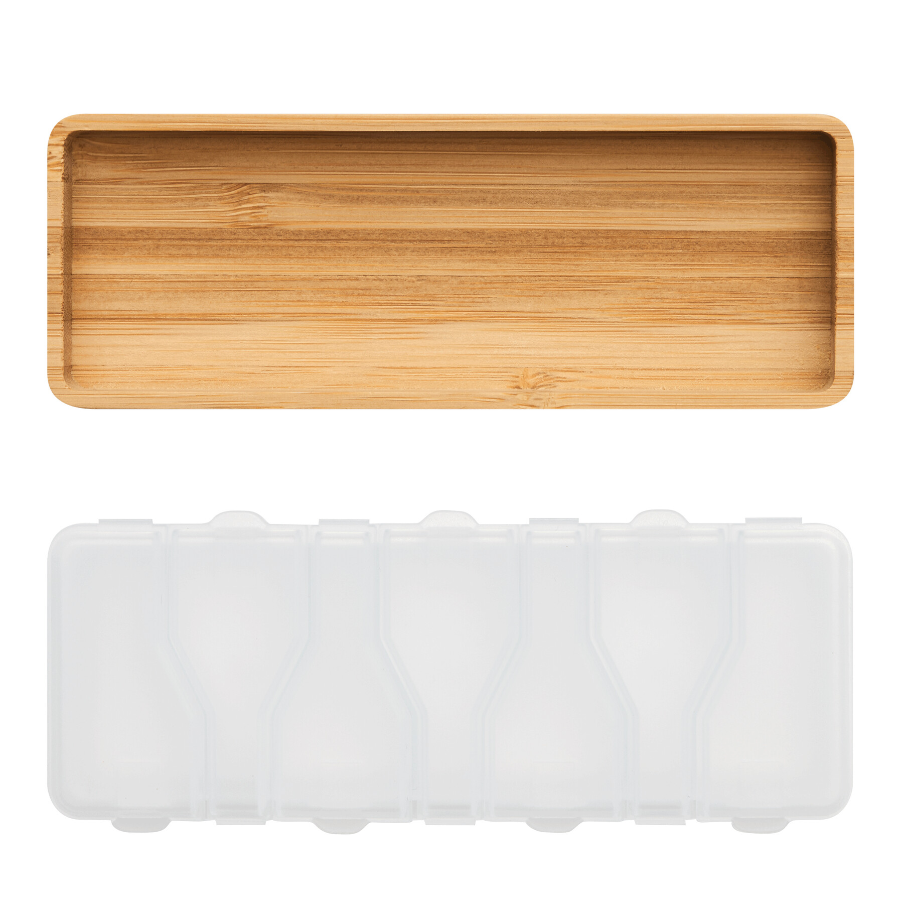 Tablettendose SORTED, braun, transparent