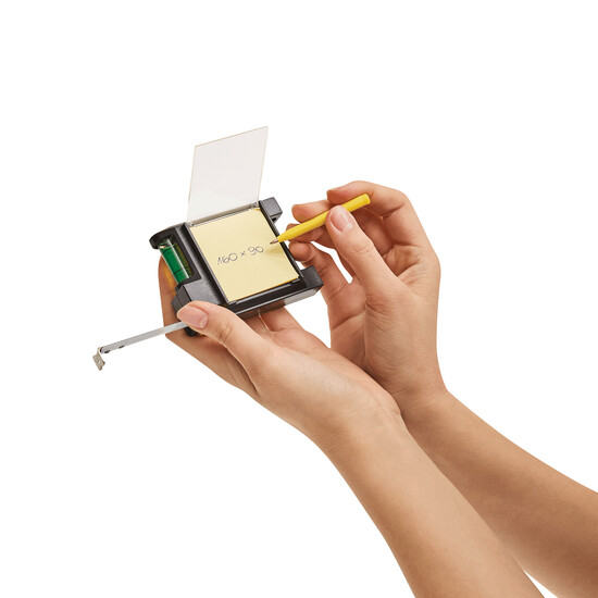 Maßband NOTY, 2m, gelb, schwarz, silber