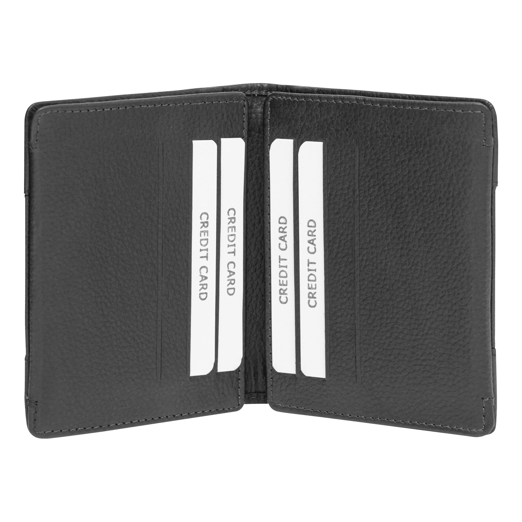 Echtleder-Kreditkartenbörse WALL STREET, schwarz