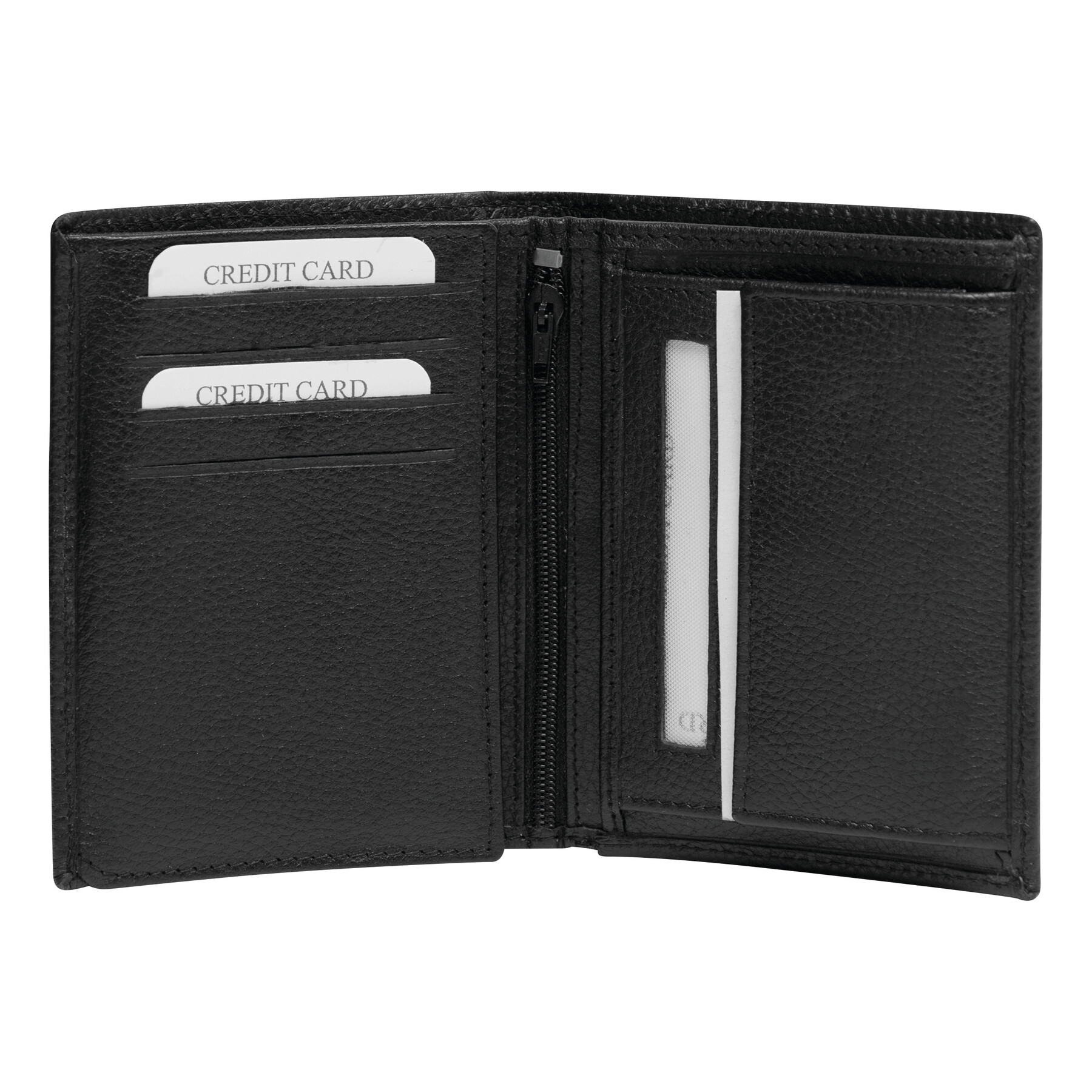 Echtleder-Geldbörse TRAPANI, schwarz