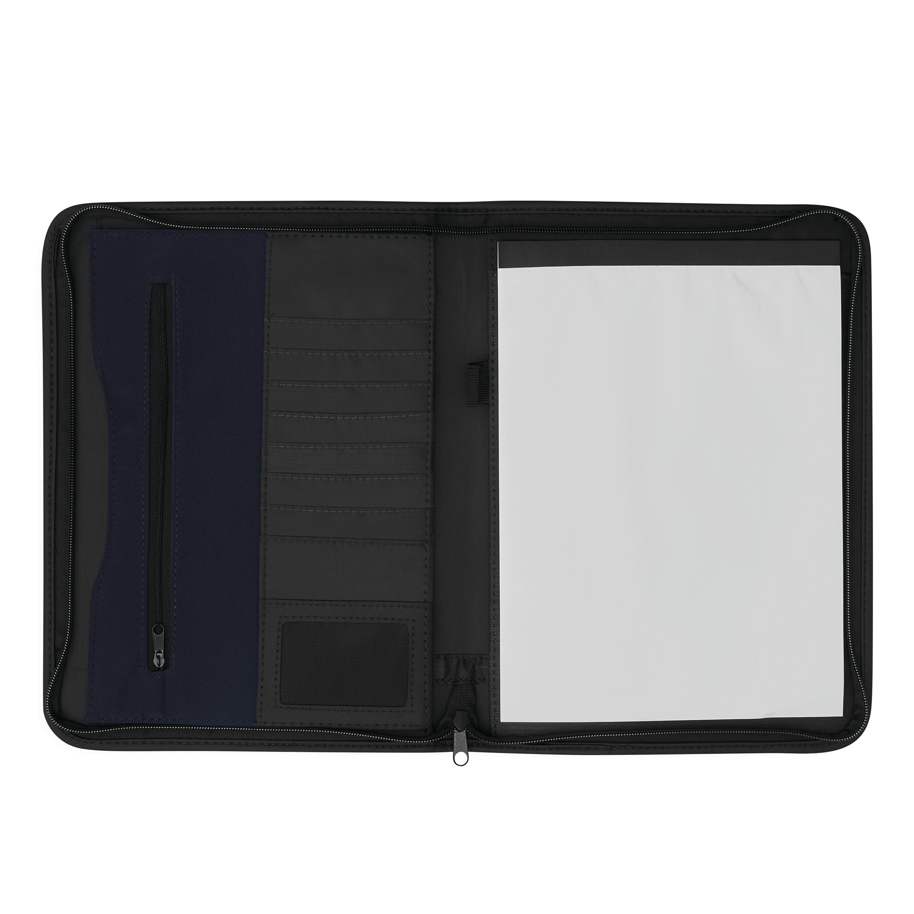 Konferenzmappe AVANTI ZIP im DIN-A4-Format, blau, schwarz