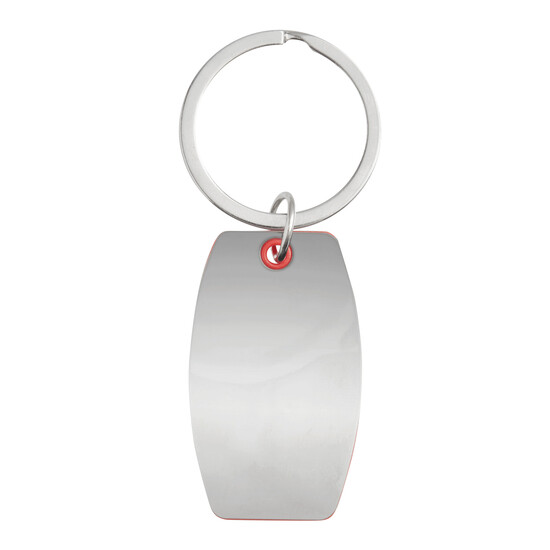Schlüsselanhänger MIRROR, rot, silber
