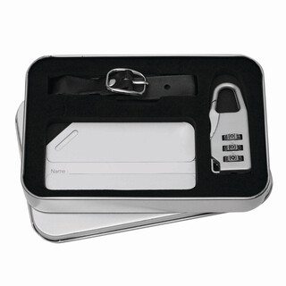 Gepäckanhänger-Set FAR AWAY, silber