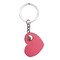 Schlüsselanhänger HEART-IN-HEART, rot, silber
