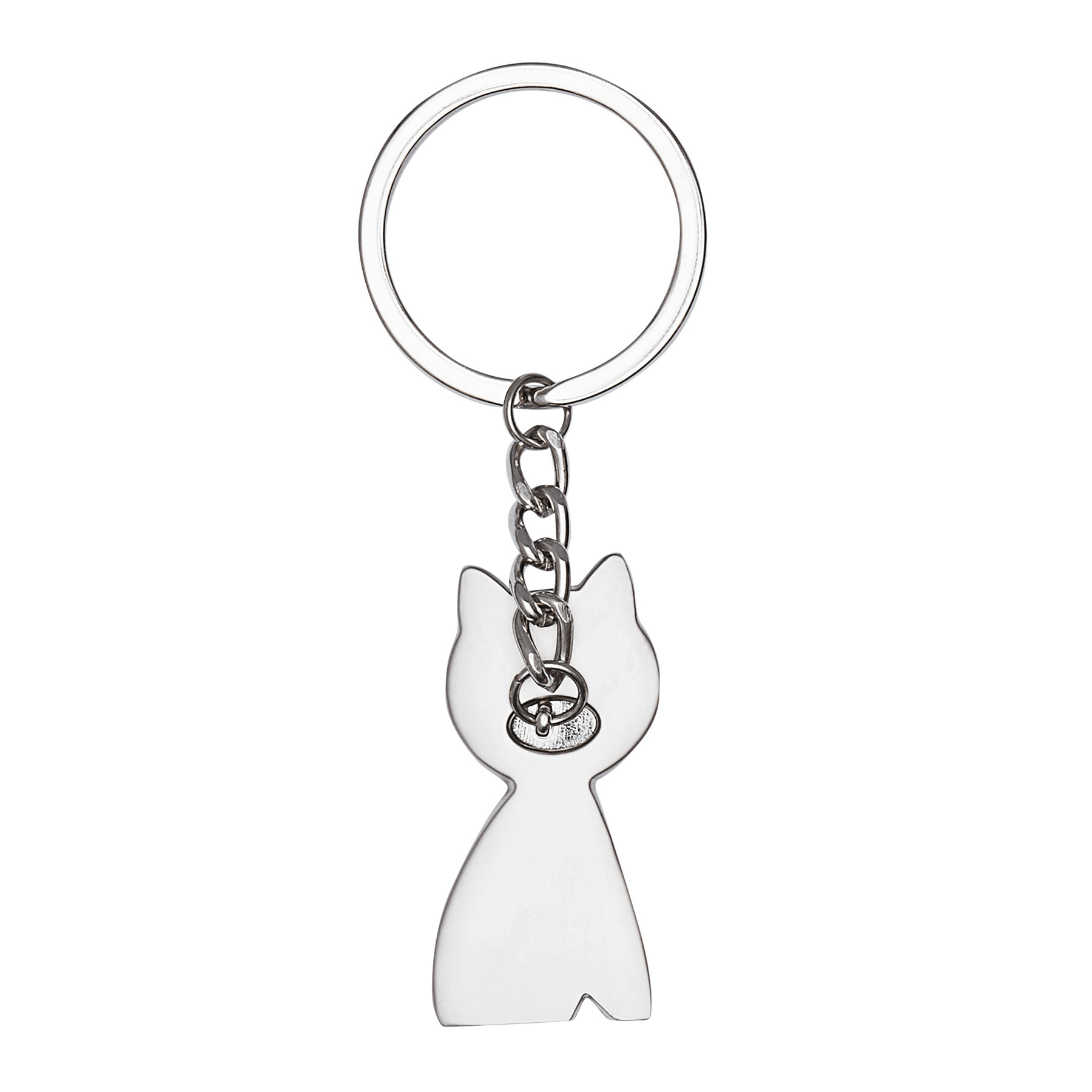 Schlüsselanhänger CAT, silber