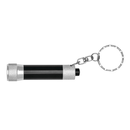 Schlüsselanhänger FLARE, schwarz, silber