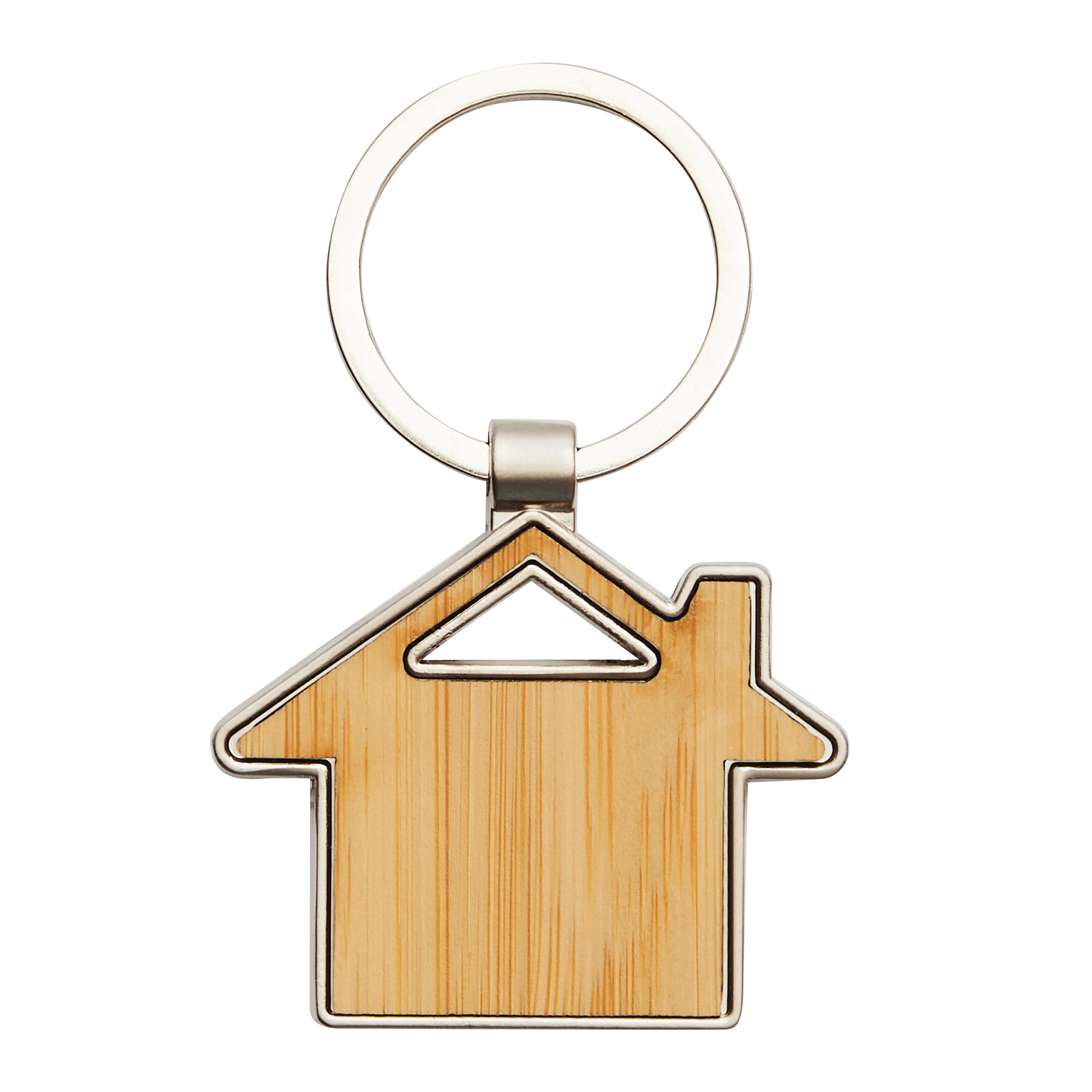 Schlüsselanhänger NEW HOME, braun, silber